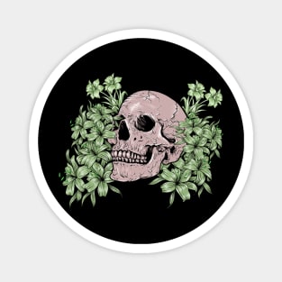 Floral dead skull Magnet